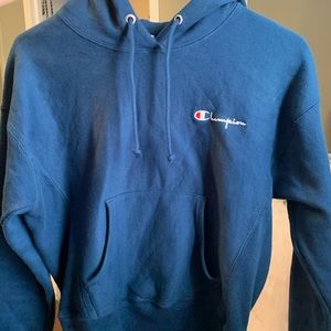 Champion navy blue hoodie